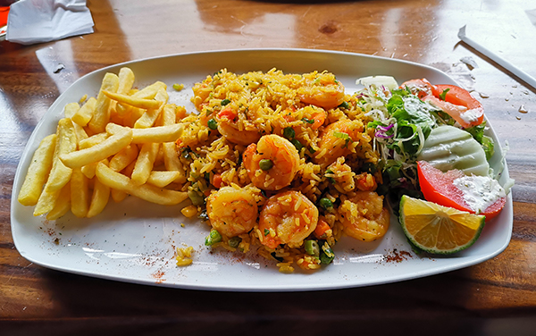 Camarones con Arroz - Marisquería Ranchito Rikamar