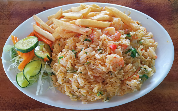 Camarones y Arroz : Restaurante la Cevichera San Joaquín de Flores Heredia