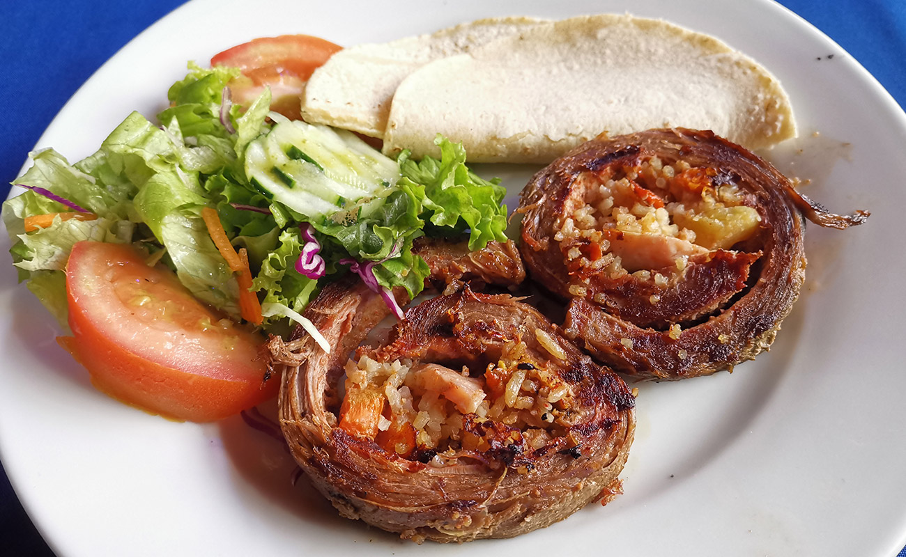 Gallo de Lomo Relleno, Restaurante la Casita, San Rafael de Heredia