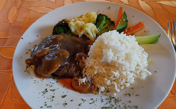 Lómito con Hongos, Restaurante Hacienda la Isla